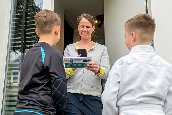 scan verkoopboekje aan de deur