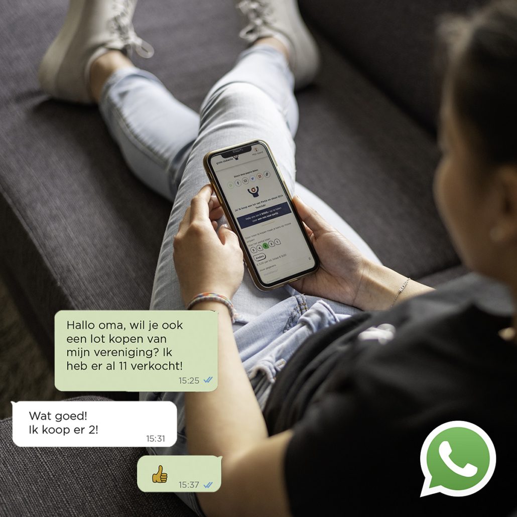 Verkoop loten via WhatsApp Steun jouw vereniging